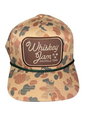 RARE! Whiskey Jam Luke Combs Duck Camo SnapBack Rope Hat!